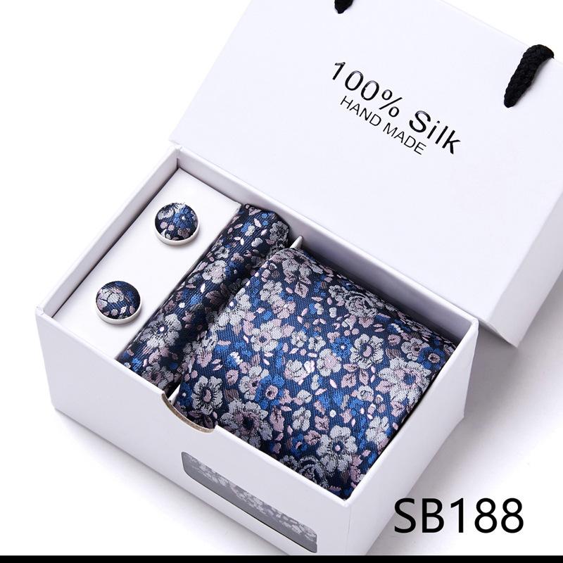 New Men'S Tie Set Gift Box 5-Piece Set Group Tie Business Dress Tie