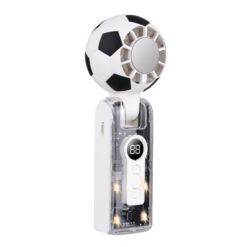 

Portable World Cup Neck Fan with Ice Pack, Foldable Handheld & Transparent Mecha Design 59.88*57.94*170.2