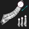 Delay Ejaculation Elastic Crystal Penis Ring Male Reusable Condoms Testis Bondage Cock Extender Sleeve Sex Toys for Men