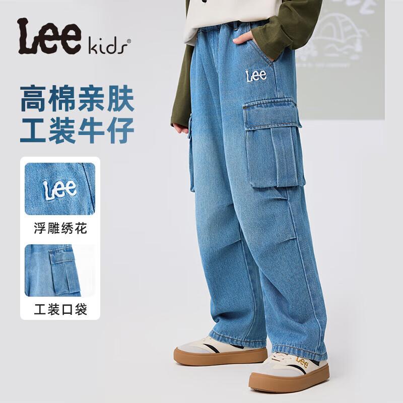 

LeeKids Kids Carved Loose Fit Denim Workwear Jeans 140