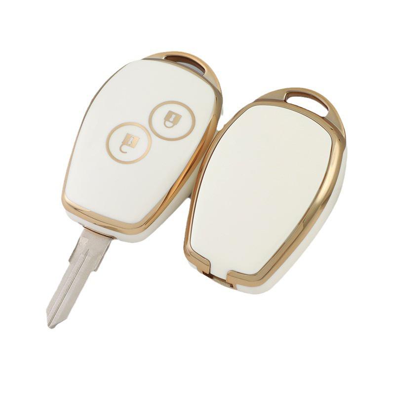 Renault-Schlüsselhülle: Stilvolle Smart-Autoschlüsselhülle mit Goldrand