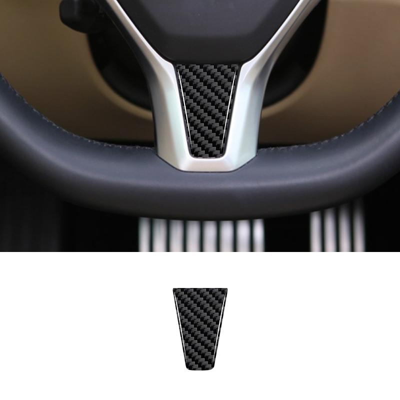 Real Carbon Fiber For Tesla Model S Model X 2012-2020 Car Steering Wheel Cover Decoration Sticker Car Accessories