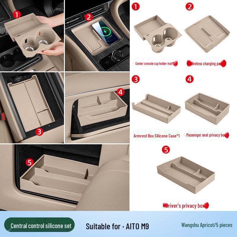 Essential Silicone Mat Set for AITO M7, M8, M9 Interior Decoration - Fits 26 Models