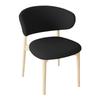 C-Shaped Backrest Chair Cover Elastic Stretch Removable Washable Split Slipcover for Home Dining Wood Chair Decoration