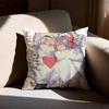 Cherry Crush Chibi Anime  Pillow Case Antidustmite Pillowcase Invisible Zipper Silky Short Plush Sofa Cushion Cover