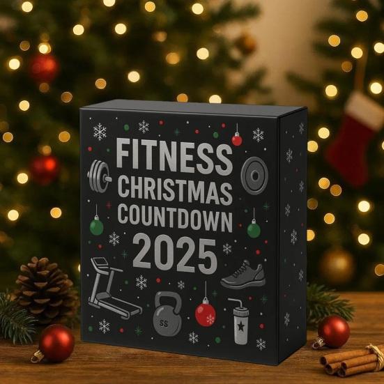 Gym Advent Calendar 2025 24 Days 2D Acrylic Fitness Gear Ornaments Christmas Countdown Calendar Gift