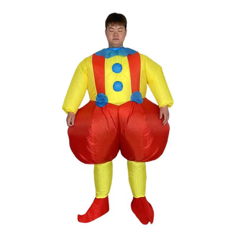 Halloween & Christmas Inflatable Evil Clown Costume - Quirky and Funny Doll Prop Suit