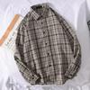 Men's Long-Sleeve Plaid Shirt - Trendy Hong Kong & Korean Style, Lightweight, Casual, Versatile Jacket for Spring & Autumn