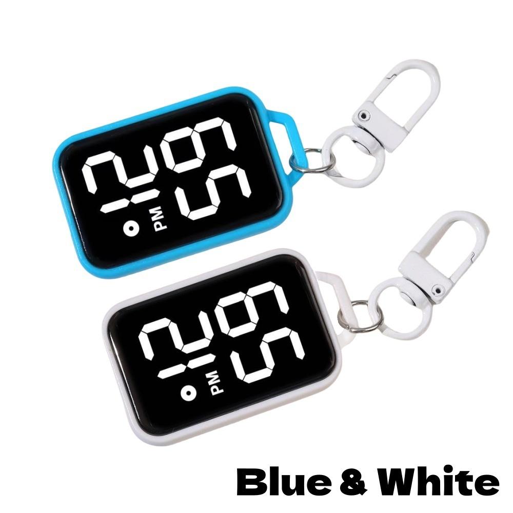 1/4pcs LED Keychain Pocket Watch Digital Display Electronic Watch for Youngster Student Backpacks Keys Pendant Timepiece Present