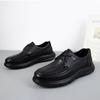 Men's Top-Selling Black Genuine Leather Dress Shoes: Casual and Stylish for All Seasons