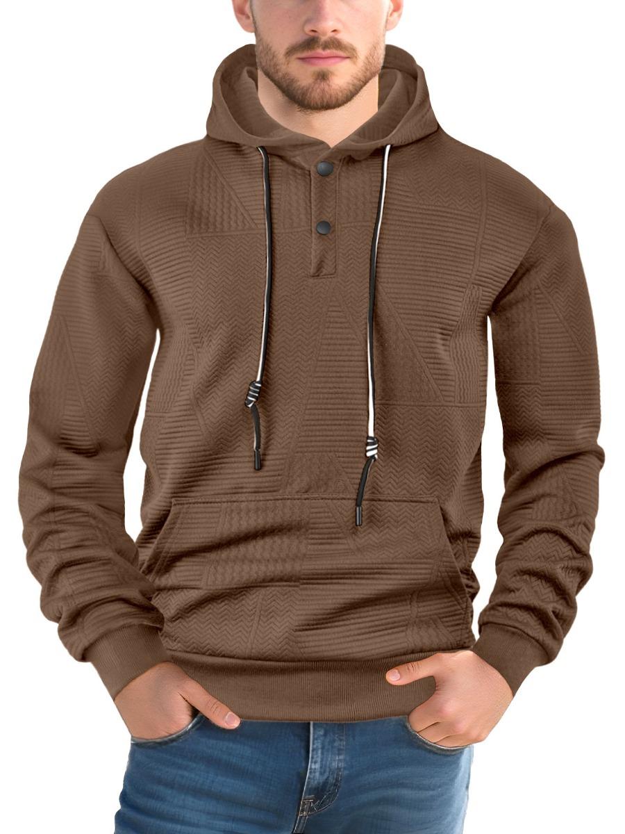 

Loose Fit Long Sleeve Hoodie Men s Casual Sportswear Pure Color Trendy Streetwear Spring Autumn New Arrival Overhead Sweatshirt XXXL темно-коричневого