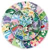 50 Floral Oil Painting Style Stickers for Journals and Cars - Waterproof and Original Cartoon INS Style.