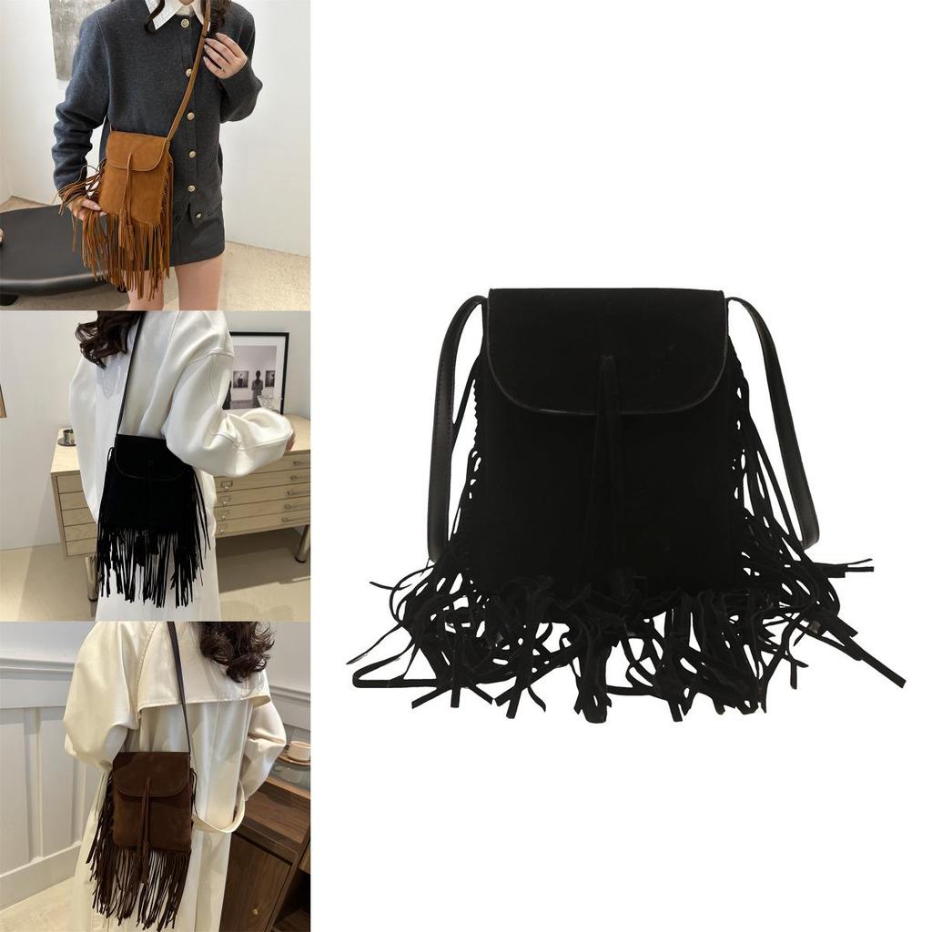 Chic 2024 Vintage Commute Fashion Handbag With Eye-catching Fringe Details