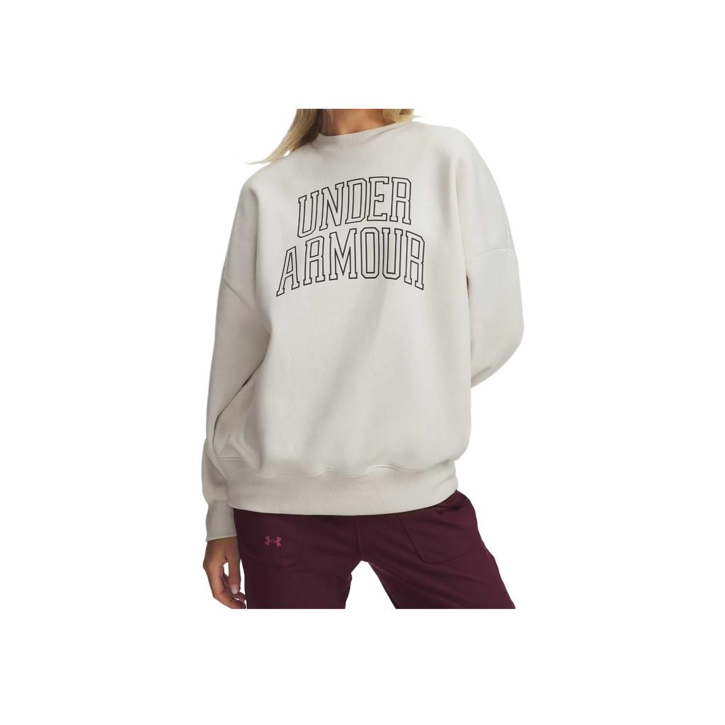Under Armour Rival Fleece Varsity Fashion Comfortable Aesthetic Simple Hoodie Women hoodies 6007880-110