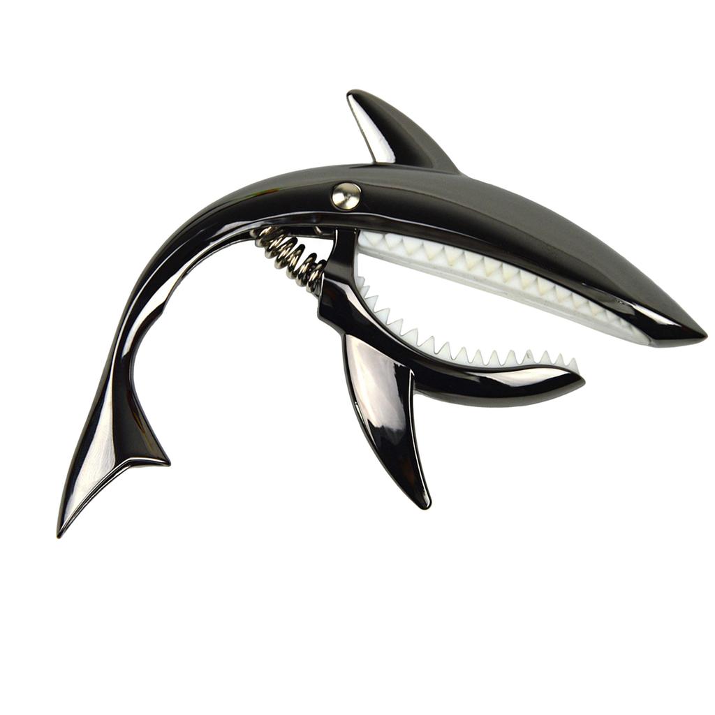 Guitar Capo Clip Zinc Alloy Wear Resistant Robust Shark Shape Electric Guitar Capo Clamp Replacement