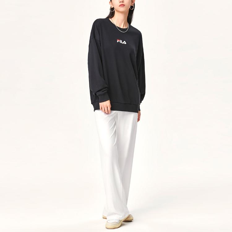 New FILA Sweatshirt Unisex Jet Black F51U138295FBK
