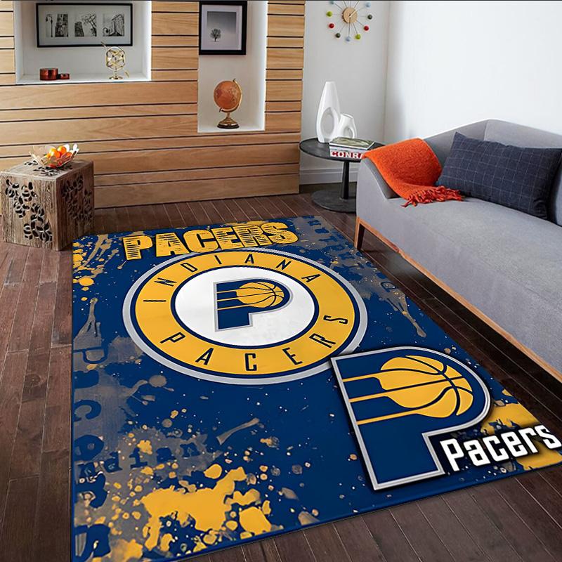 Pacers Basketball Team Carpet, Kitchen Rugs, Yoga Mat, Non-Slip Mats, Rug for Bathroom, Living Room Bedroom, Camping Rugs Christmas Gift