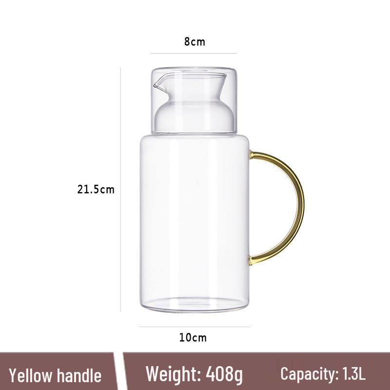 Heat-Resistant Glass Teapot and Pitcher Set for Cold or Boiling Water with Fruit Infuser