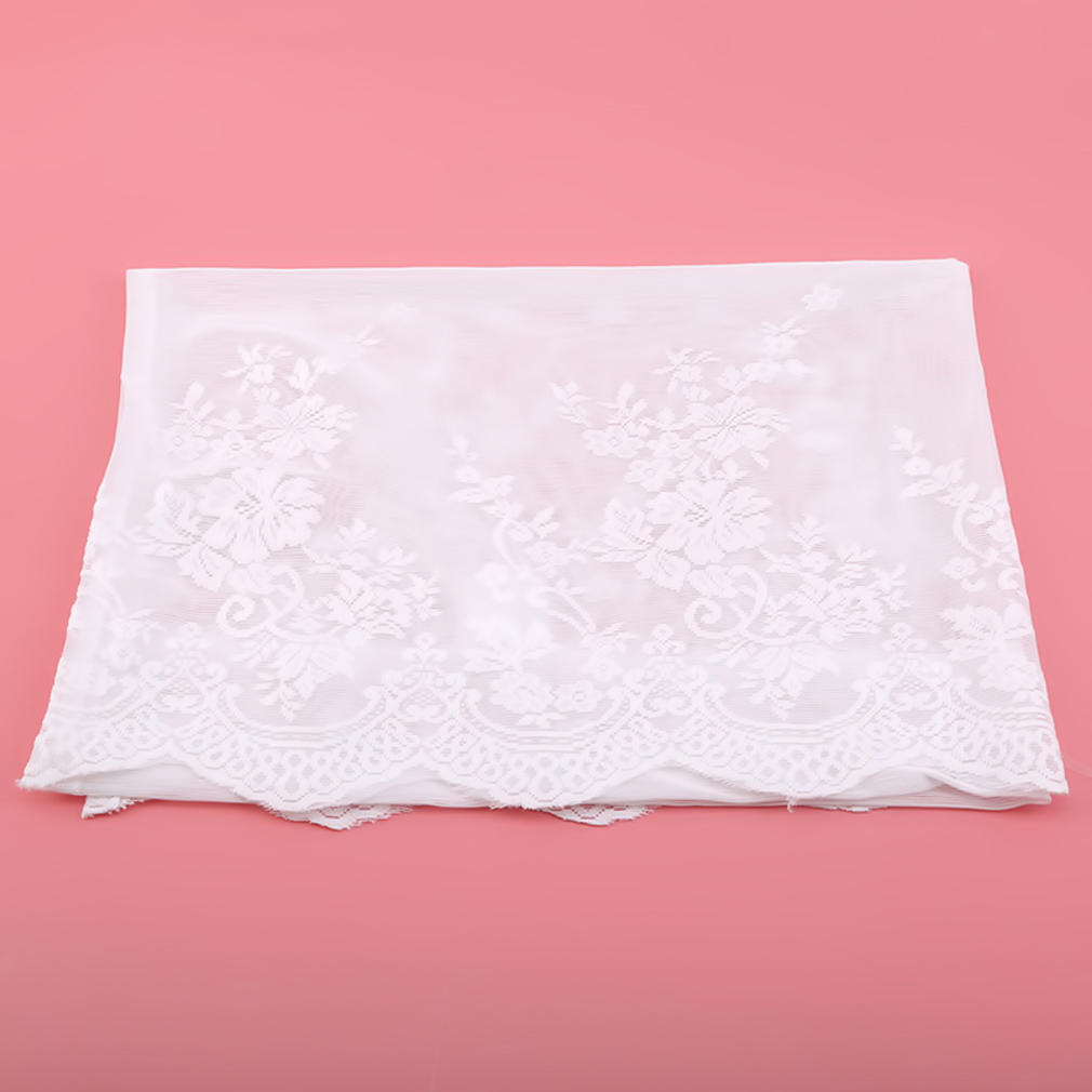 Farmhouse Rustic Style Kitchen Short Sheer Curtains Elegant Lace Blackout Window Valance for Bedroom Bathroom