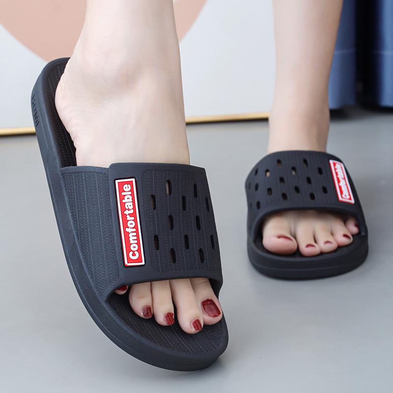 Women's Casual PVC Flat Heel Slippers - Comfortable Flip-Flops for Beach and Outdoor Wear