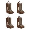 Set of 4 Dust Proof Shoe Storage Bags MultiPurpose Waterproof PVC Boot Organizer Cover For Home And Commute Use