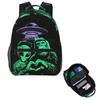 Funny Bigfoot And Alien Heart-shaped Hand Pattern Student Backpack School Bag Travel Daypack for Men Women Bookbag Shoulder Bags