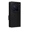 For vivo X200 Pro 5G Case with Wrist Strap Litchi Texture PU Leather Wallet Phone Cover
