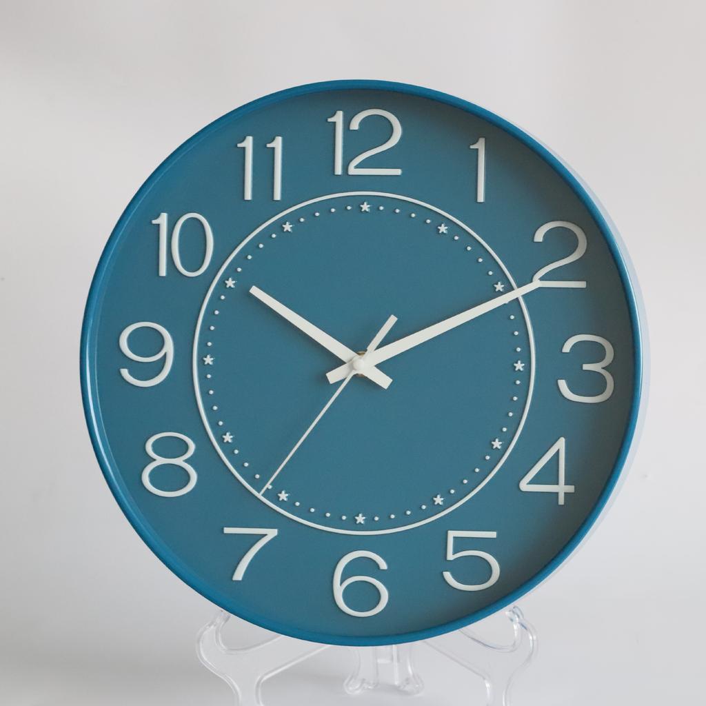 12 Inch 30CM Silent Wall Clock, Creative and Fashionable, Three-dimensional Digital Minimalist Clock for Home Living Room