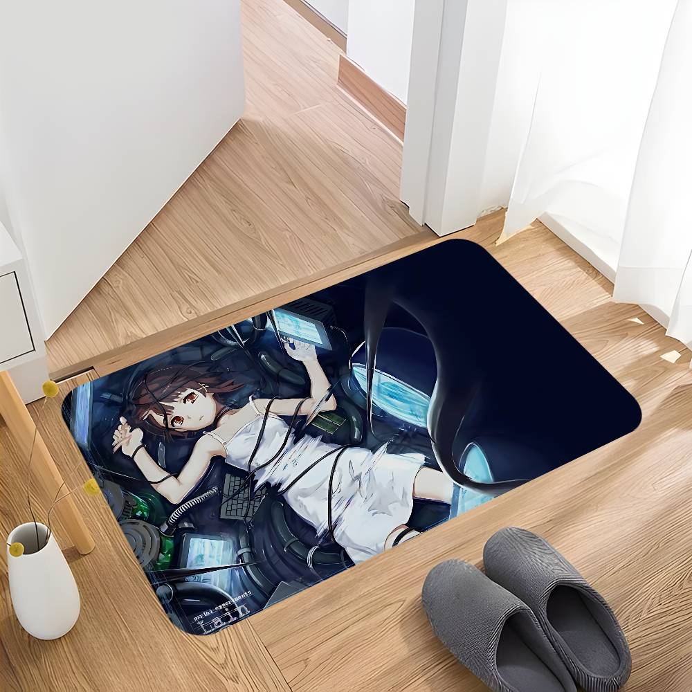 Serial Experiments Lain Bathroom Mat Non-Slip Laundry Room Mat Laundry Decor Balcony Child Living Room Toilet Rug