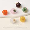 5pcs Color Resin Pumpkin Bead Buttons Chinese Cheongsam Hanfu Tang Style Buttons Cotton And Linen Shirt Cardigan Gold Nail Buttons