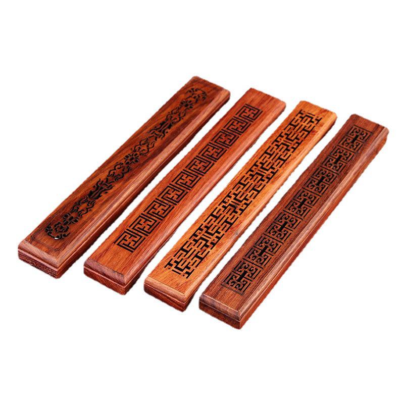 Vietnamese Rosewood Incense Burner - Hollow Red Wood Agarwood Incense Stick Holder and Ceremony Gift