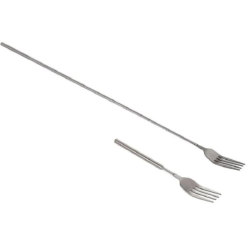 Extendable Table Fruit Dessert Fork, Extendable Barbecue Table Fruit Dessert Fork, Telescopic Fork, Durable Stainless Steel Cutlery 8.7 To 25.4