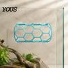 Wall Mounted Reptile Hide Honeycomb Climbing Shelf, Suction Cup Snake Tunnel Hide, Rest Platform Modular Terrarium Furniture for Ball Python,
