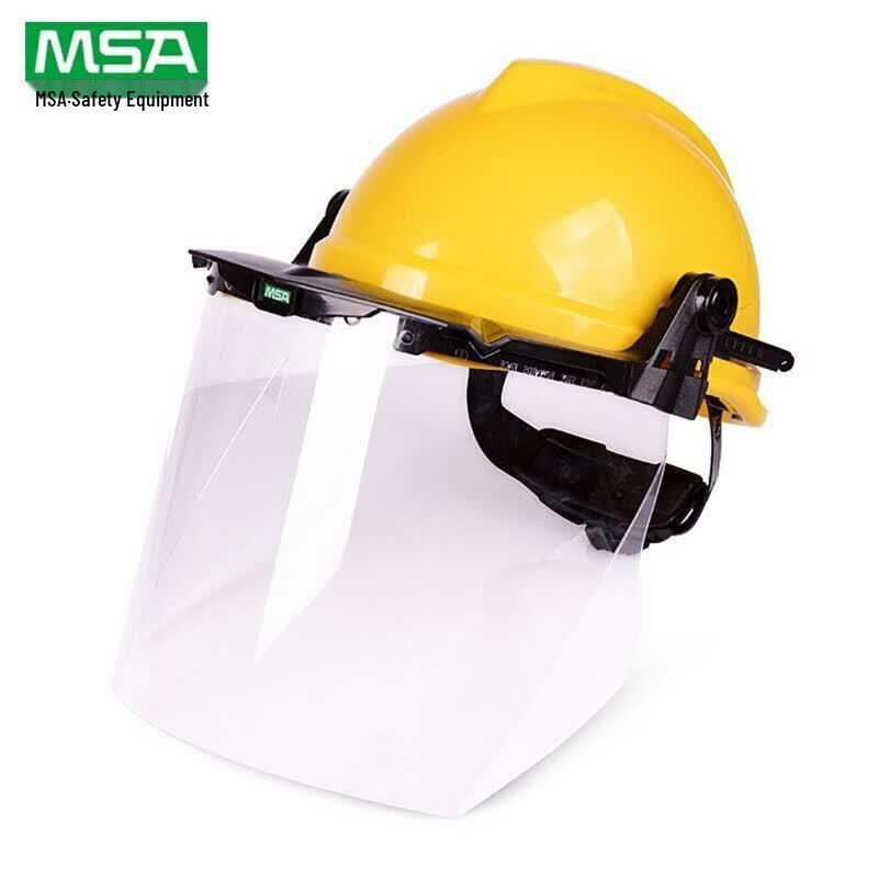 MSA Safety Helmet with Transparent Face Shield Kit One Size