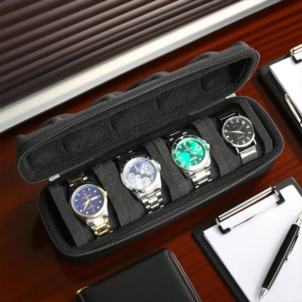 Watch Box 6/10 Slot Watches Organizer Portable Travel Watch Case Waterproof Storage Travel Watch Carrying Case Watches Holder