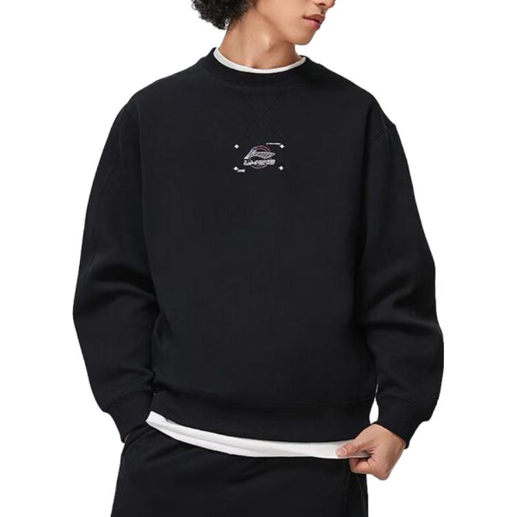 Li Ning Sports Life Collection Sweatshirt Unisex Black AWDT063-2