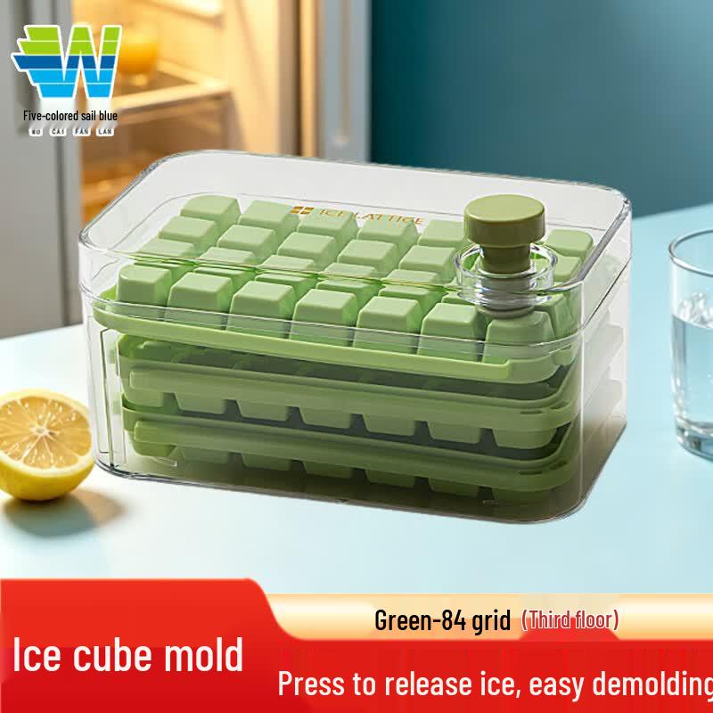 Food-Grade Silicone Ice Cube Tray with Scoop