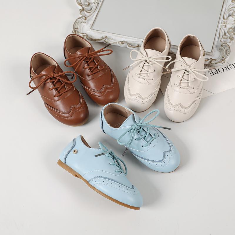 Children Clothing Yulin-001 Girls Beige As New Kids Shoes Children Bloch Shoes Baby Fashion Oxford Toddler Platform Infant Shoes Boys Slip On Shoes Cm