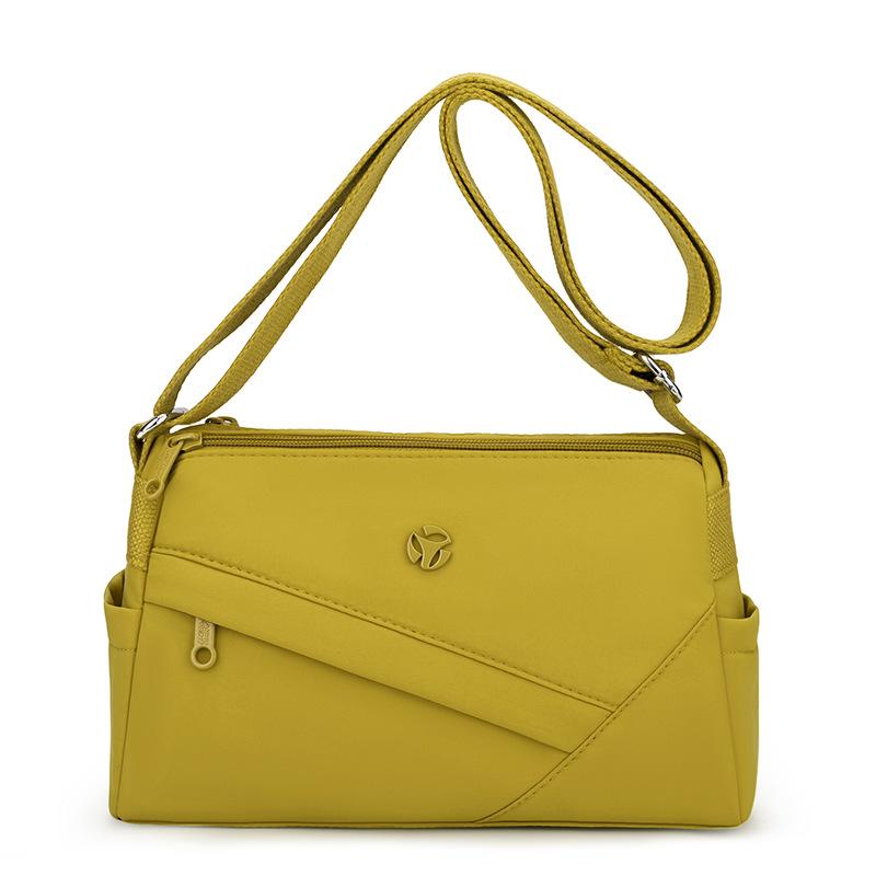 

Легкая многослойная сумка кроссбоди Женская сумка через плечо большой вместимости Нейлоновая сумка для мамы золотой