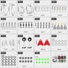 170pcs Fishing Accessories Kit with Fishing Box Fish Hooks Swivels Sinkers Outdoor Fishing Accessories Set Gift for Men