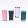 20oz Double Wall Vacuum Insulated Stainless Steel Travel Mug Car Office Home - Lightweight Portable Cup With Press Lid