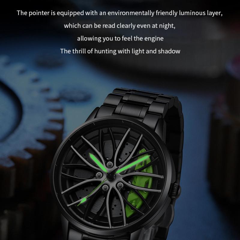 VA VA VOOM Personality Trend Boys Student Luminous Watch Darth Vader Wheel Hub Timely Watch