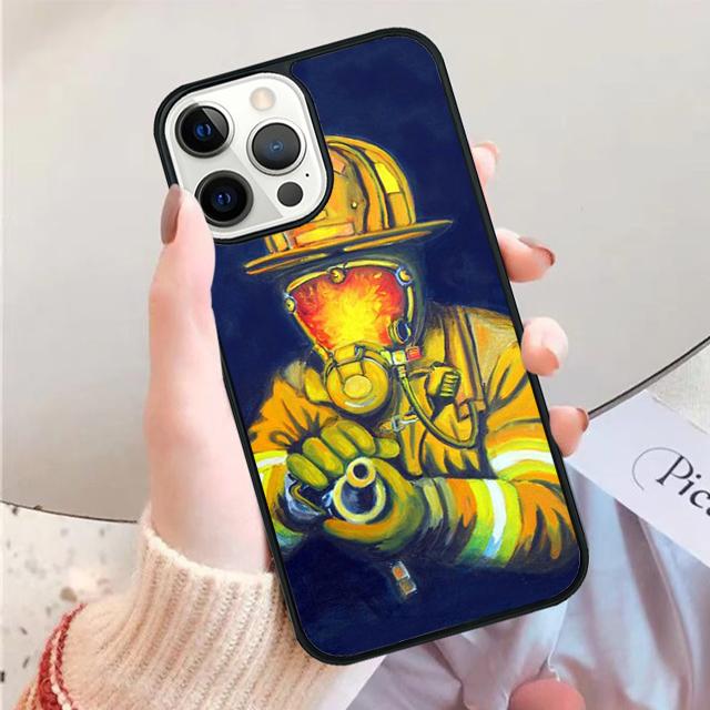Firefighter Heroes Fireman Phone Case for iPhone 17 Air 16 15 14 12 13 PLUS 11 PRO MAX Back Fundas coque Cover Shell