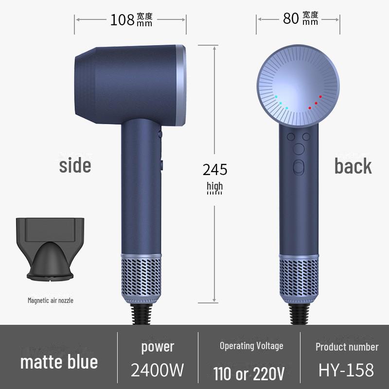 

Мощный бесщеточный фен с отрицательными ионами — постоянная температура и высокая скорость HY-158 US standard 110V