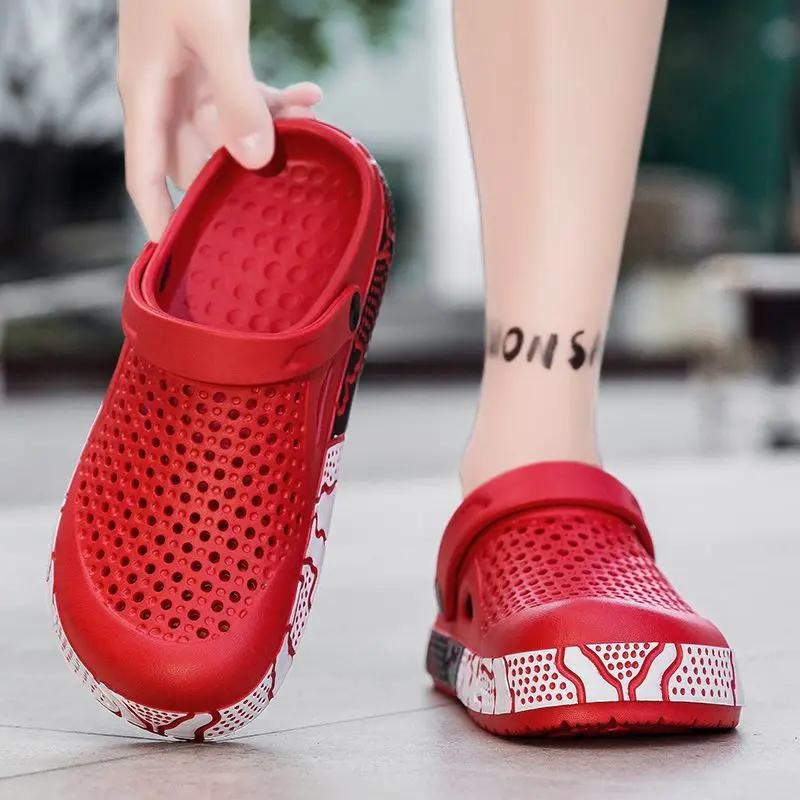 Fashion Shoes Platform Beach Hole Sandals Man Adult Eva Y2k Elegant Summer Sale 2025 Fashion Fun Casual Original Style Slippers for Men