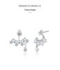 Kenjie S925 Sterling Silver Women's Front and Back Zircon Earrings - Simple, Versatile Crystal Ear Jewelry