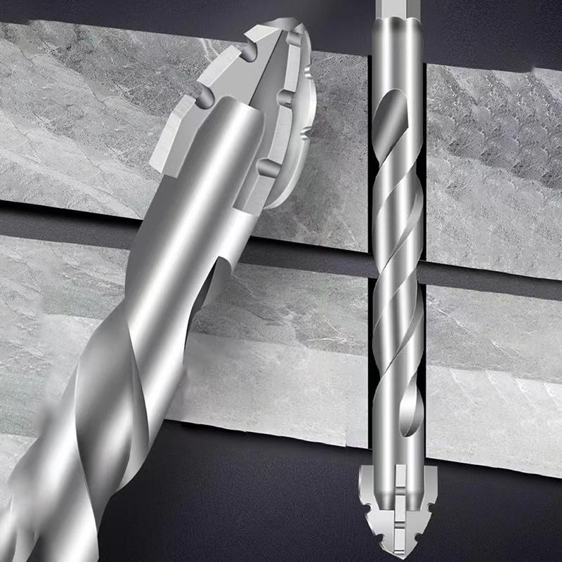 3-teiliges Vierkant-Zahnkranz-Exzenter-Twist-Bohrer-Set für Trockenbohrungen in Keramikfliesen, Glas, Marmor, Beton