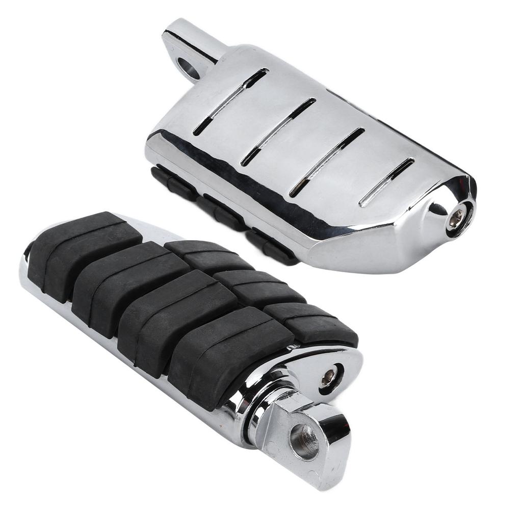 Motorcycle Footpegs Footrest CNC Aluminum Alloy Rubber   Replacement For