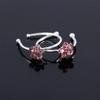 Party Dress Stainless Steel for Girl Crystal Ear Clip Nostril Hoop Body Jewelry Fake Nose Ring