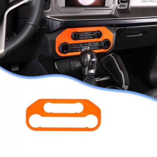 Orange Center Air Conditioner Switch Panel Cover Trim Bezels For Ford Bronco 21+